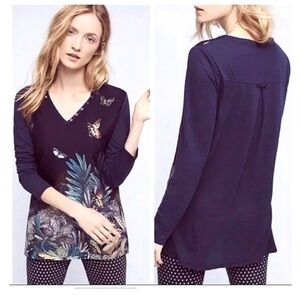 Anthropolog Akemi + Kin Fauna Butterfly Tunic Top Size Small